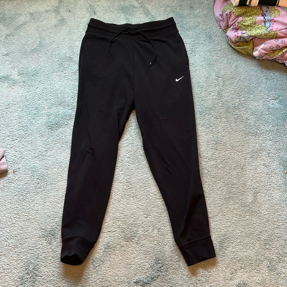 Nike dri-fit fitted sweatpants drawstring black size M